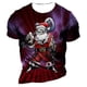 thumbnail image 4 of Ropa con patrón de Papá Noel para hombre, camiseta de manga corta con cuello redondo, talla grande europea, novedad de 2024, 4 of 4