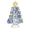thumbnail image 1 of Bewildely Mini árbol de Navidad de cristal, textura compacta y transparente, ideal para manualidades y decoraciones. Decoración azul claro, 1 of 6