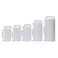 thumbnail image 5 of Loyalheartdy 5Pcs Round Cylinder Pedestal Stand Wedding Birthday Party Cake Flower Display Pillars Freestanding Metal Cylinder Pedestal Decor White, 5 of 12