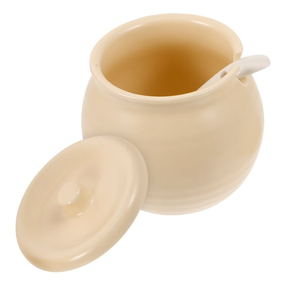 Ceramic Storage Jar Bacon Grease Holder Tea Coffee Sugar Canisters Lids Containers