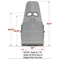 thumbnail image 5 of Kirkey 38170 38 Series Aluminum Layback Seat Width: 17 Standard 10-20 Degree Lay, 5 of 7