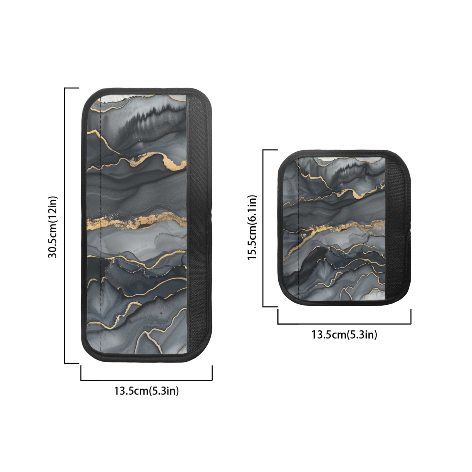 Xoenoiee Refrigerator Door Handle Wraps Set of 6 Washable Anti-static Protective Covers Reusable Fridge Microwave Dishwasher Kitchen Appliance Decor Covers, Black Golden Marble