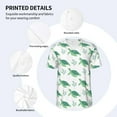 thumbnail image 3 of Zufioo Turtle Print Men's Baseball Short Sleeve, Moisture Wicking Button-Down Hip Hop Tee-Medium, 3 of 7