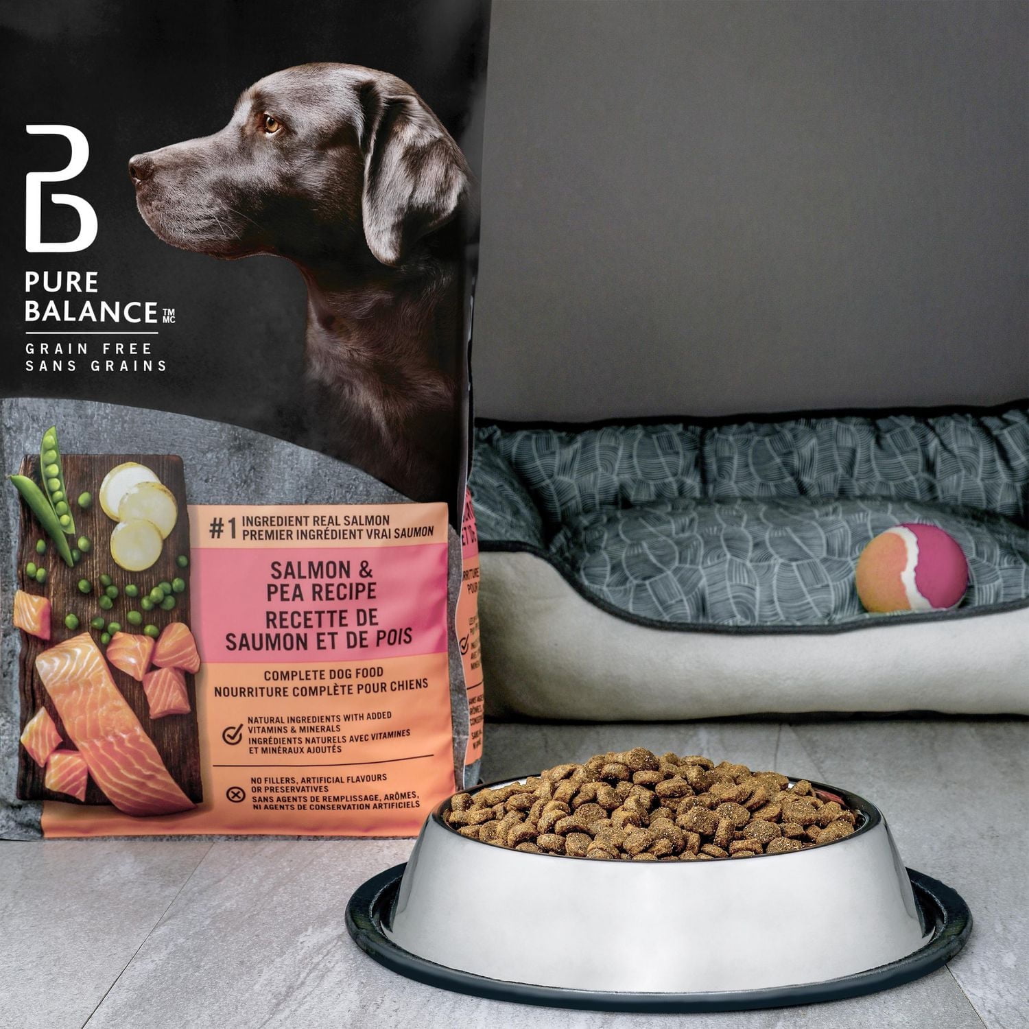 Pure Balance Grain Free Salmon & Pea Recipe Dry Dog Food, 100 g, 3.6 kg, 7.2 kg, 14 kg