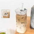thumbnail image 4 of Glass Iced Coffee Cups with Lids and Glass Straws, Bubble Tea Cups Set for Cocktails, Tumbler Iced Tea Glasses Coffee Cup, Reusable Boba Cup Straw, Smoothie, 4 of 9