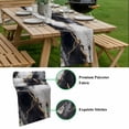 thumbnail image 5 of Marble Black Table Runner - 90 Inch Long, Kitchen Dining Table Runner Dresser Scarves, Abstract Gold White Brick Stone Motif Farmhouse Decor for Coffee Tables Wedding Party Banquet, 5 of 8