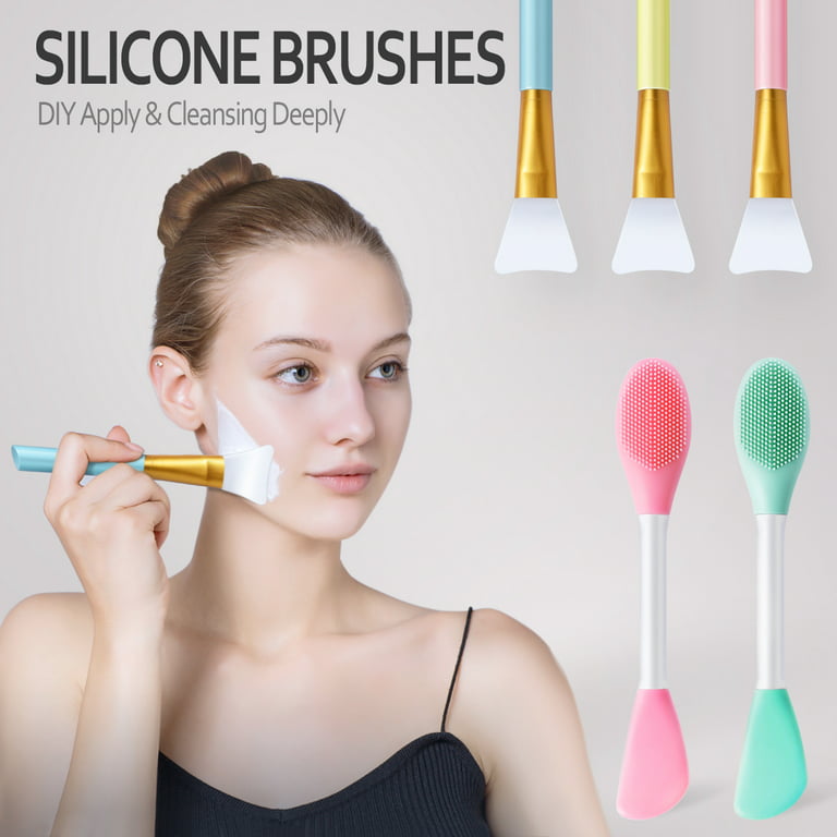 Unique Bargains Silicone Face Mask Brushes Face Mask Applicator Brushes  Soft Silicone Brushes 2 Pcs : Target