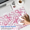 thumbnail image 4 of Long Mouse Pads for Desk,Pink Breast Cancer Desk Mats on Top Of Desks, Desk Mouse Pad Extra Large with 3mm Non-Slip Base and Stitched Edge for Gaming,Office,Work,Home 31.5x11.8in, 4 of 5