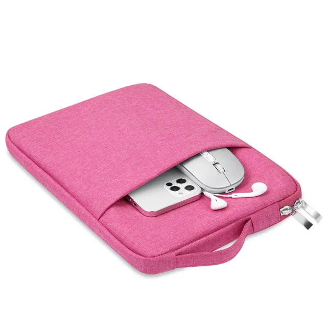Étui Pochette pour OnePlus Pad 2023 11,6 Pouces, Pochette Antichoc, Housse pour OPPO Pad 2 11,6 Pieds' Sac de Rangement pour Tablette avec Poches Rose Rouge OnePlus Pad Go 11,3