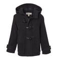 thumbnail image 3 of Cremson Boy Wool Duffle Toggle Jacket Dress Coat Scarf Hood - Black (Size 4T), 3 of 5