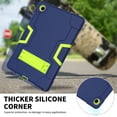 thumbnail image 5 of SaniMore Hybird Case for Samsung Galaxy Tab A8 Case 10.5" 2022 SM-X200/X205, Rugged Heavy Duty Protective Case Hidden Kickstand Dual Angle Stand Shockproof Anti-drop Case, Navy+Green, 5 of 7