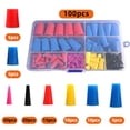thumbnail image 6 of 100 Pieces Silicone Rubber Tapered Adapter Multicolor for Spraying Hole Adapter, 6 of 8