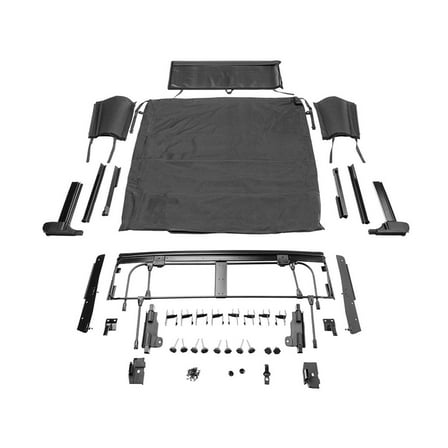 Rugged Ridge by RealTruck Voyager Soft Top for Gladiator JT | Black Diamond Cloth, Tinted Windows | 13595.14 | Compatible with 2020-2024 Jeep Gladiator JT