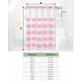 thumbnail image 6 of No Hook Shower Curtain with Snap in Liner, Spring Geometric Pink Plaid Hotel Shower Curtains for Bathroom, Washable Shower Curtain Liner Set with Mesh Top Window, 60"x72", 6 of 6