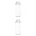 thumbnail image 1 of 2x Botella de agua de cartón de leche transparente cuadrada Botella de leche de 500 ml 1000 ml Botella de portátil simple para deportes Actividad, 1 of 9