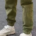 thumbnail image 6 of Kogui Uniform Pants for Boys Boys' School Uniform Pants Kids Elastic Waist Straight Fit Stretch Trousers Slim Fit Y2k Back to School Pants Size 7-8 (AG,7-8 Years), 6 of 6