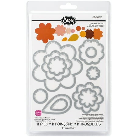 - Sizzix Framelits Die Set, Flower Layers & Leaf
