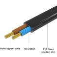 thumbnail image 3 of Cable de energía SatelliteSale 18AWG 2-PRONG PVC Negro 6 pies, 3 of 5