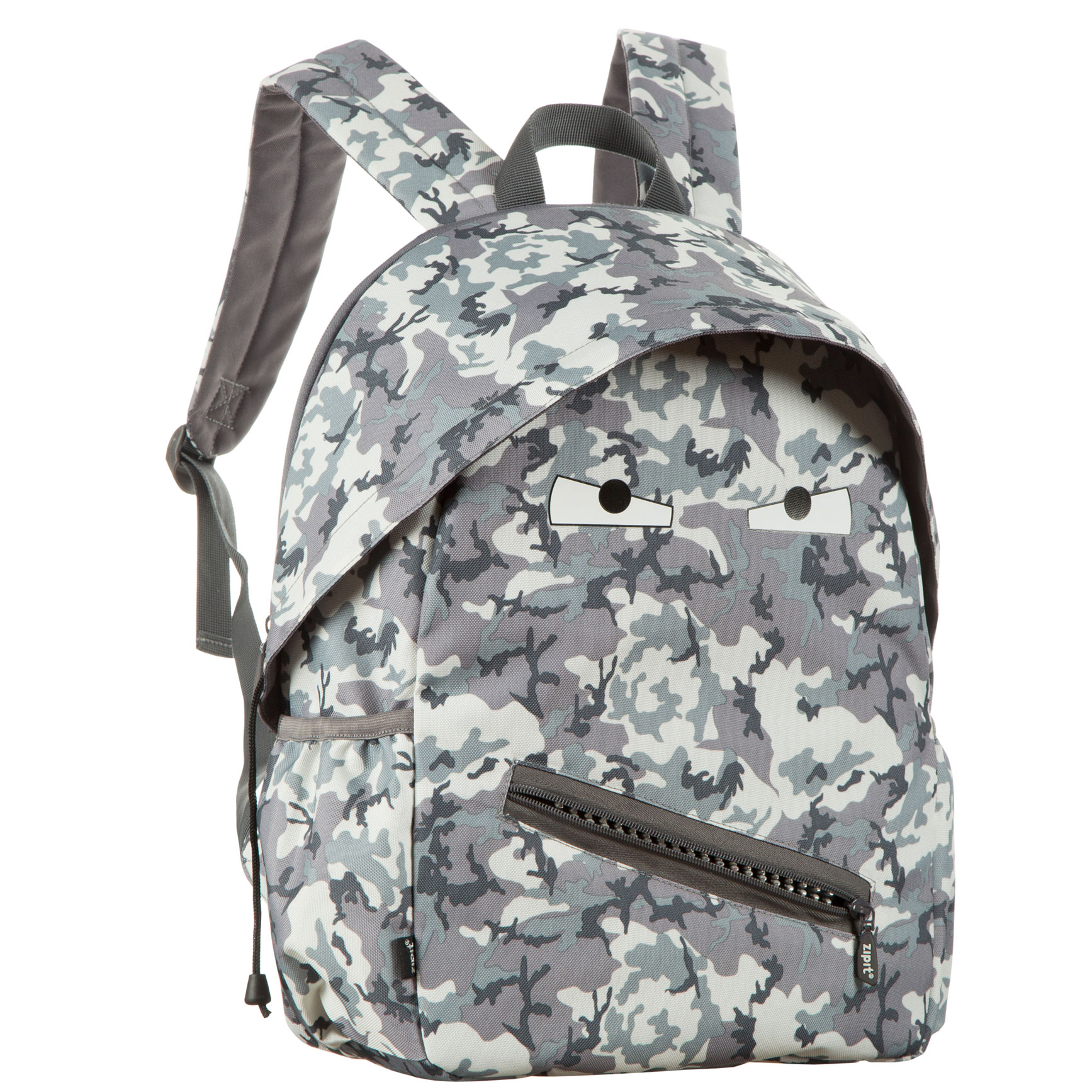 ZIPIT Grillz Backpack for Boys Elementary School & Preschool, Cute Book Bag for Kids (Camo Grey) - image 3 of 10