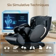 thumbnail image 3 of BOSSCARE Zero Gravity Shiatsu Full Body SL Track Massage Chair, with Heating, APP Control, Black, 3 of 10