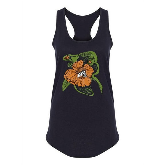 Nasturtium Flower Design Tank Women -Image by Shutterstock, Female x-Large