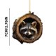 thumbnail image 3 of Christmas Animalss Ornaments Owls Raccoons Christmas Decorations Christmas Tree Pendants 2D Flat Printing Acrylic Small Pendants, 3 of 5
