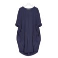 thumbnail image 5 of Sngxgn Women's A Line Midi Dress Straps V Neck Slit Party Slip Dress(Navy,XXL), 5 of 6