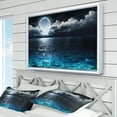 thumbnail image 3 of Designart ' Romantic Full Moon Over Sea ' Seascape Framed Canvas Art Print, 3 of 3