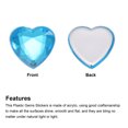 thumbnail image 4 of 60 Pcs Acrylic Heart Rhinestone 12mm Flat Back Plastic Gems Jewelry Stickers for Craft Bead, Lake Blue, 4 of 7