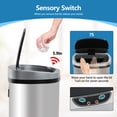 thumbnail image 6 of Rena 13.2 gal Motion Sensor Stainless Steel Silver Kitchen Trash Can, 6 of 15