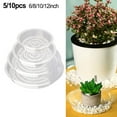 5/10 Pack Clear Thick Plastic Heavy Duty Sturdy Plant Saucer Drip Trays
