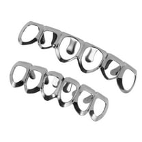 Unique Bargains 1 Set Fake Grills Hip Hop Teeth Grillz Black