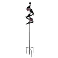 thumbnail image 1 of Black Metal Ribbon Pink Butterfly Wind Spinner Garden Stake, 1 of 3
