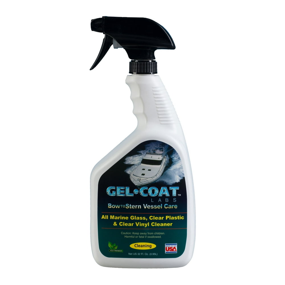 Gel Coat Labs All Marine Boat Glass Clear Plastic and Vinyl 32 oz