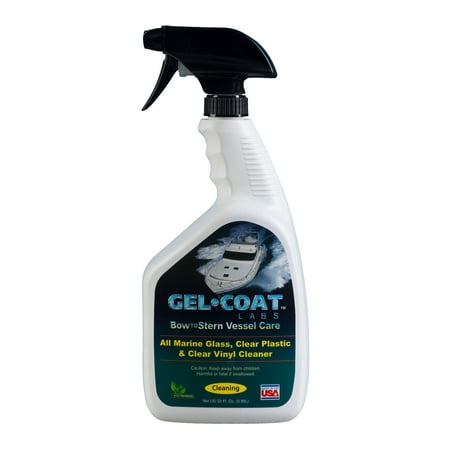 Gel Coat Labs All Marine Boat Glass Clear Plastic and Vinyl 32 oz. (Best Clear Coat For Boats)