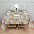 thumbnail image 3 of Pioneer Flower Floral Print Pattern Square Tablecloth, Waterproof Wipeable Spillproof Washable Table Cover for Home Kitchen Party and Daily Decor 42"x42", 3 of 6