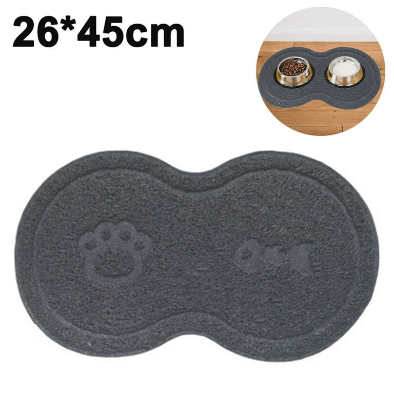 Heldig Silicone Waterproof Placemat ，Shaped Pet Feeding Mat, Silicone  Raised Lip Non Spill Dog Cat Bowl MatB 
