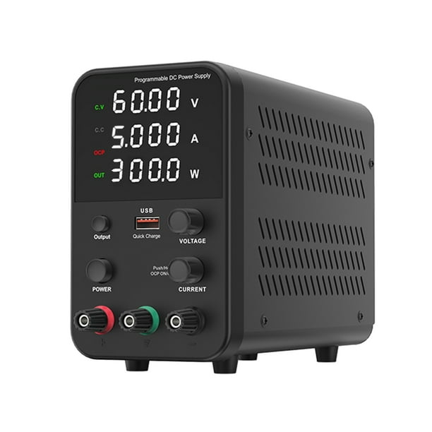 Fuente de alimentación DC de banco Variable 60V 5A Pantalla digital Ajustable