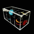 thumbnail image 4 of Bewildely Caja de maquillaje, estuche de almacenamiento acrílico con cubierta combinada de 4 secciones, no es fácil acumular cajas de polvo Almacenamiento y organización del hogar, 4 of 6