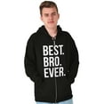thumbnail image 4 of Best Bro Ever Brother Relative Family Zip Hoodie Sweatshirt Men Brisco Brands L, 4 of 6