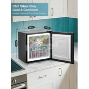 1.1 Cu Ft Mini Upright Freezer, Compact Countertop Freezer, 7-Level Thermostat, Quiet Operation, Reversible Door