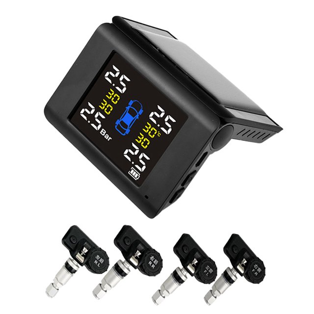 Coche Elegante La Alta Precisión Solar Del Advertencia Alarma Temperatura Neumático TPMS