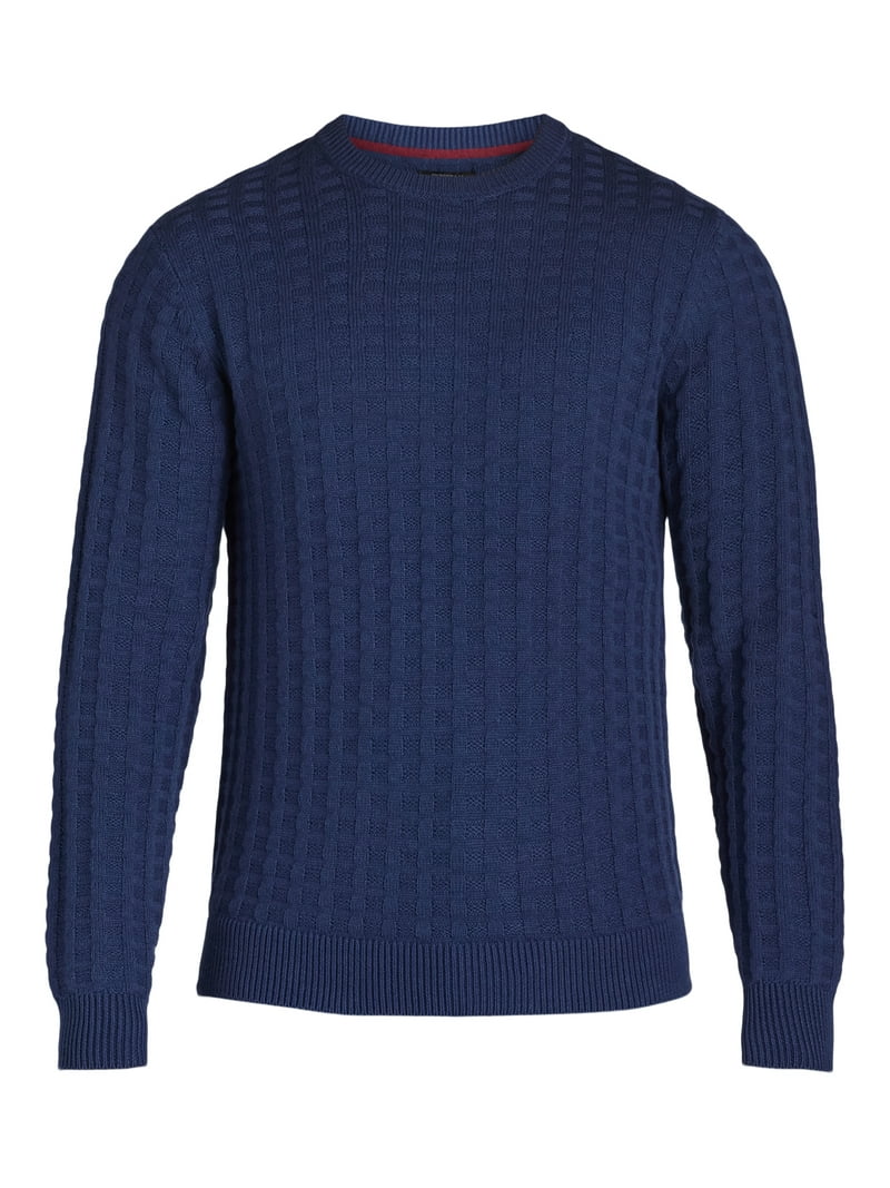 Tribekka 44 men's Textured Crewneck Sweater - Walmart.com