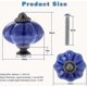 thumbnail image 4 of Set Of 6 Ceramic Cabinet Knobs Antique Style Pumpkin Shape Blue, 4 of 5