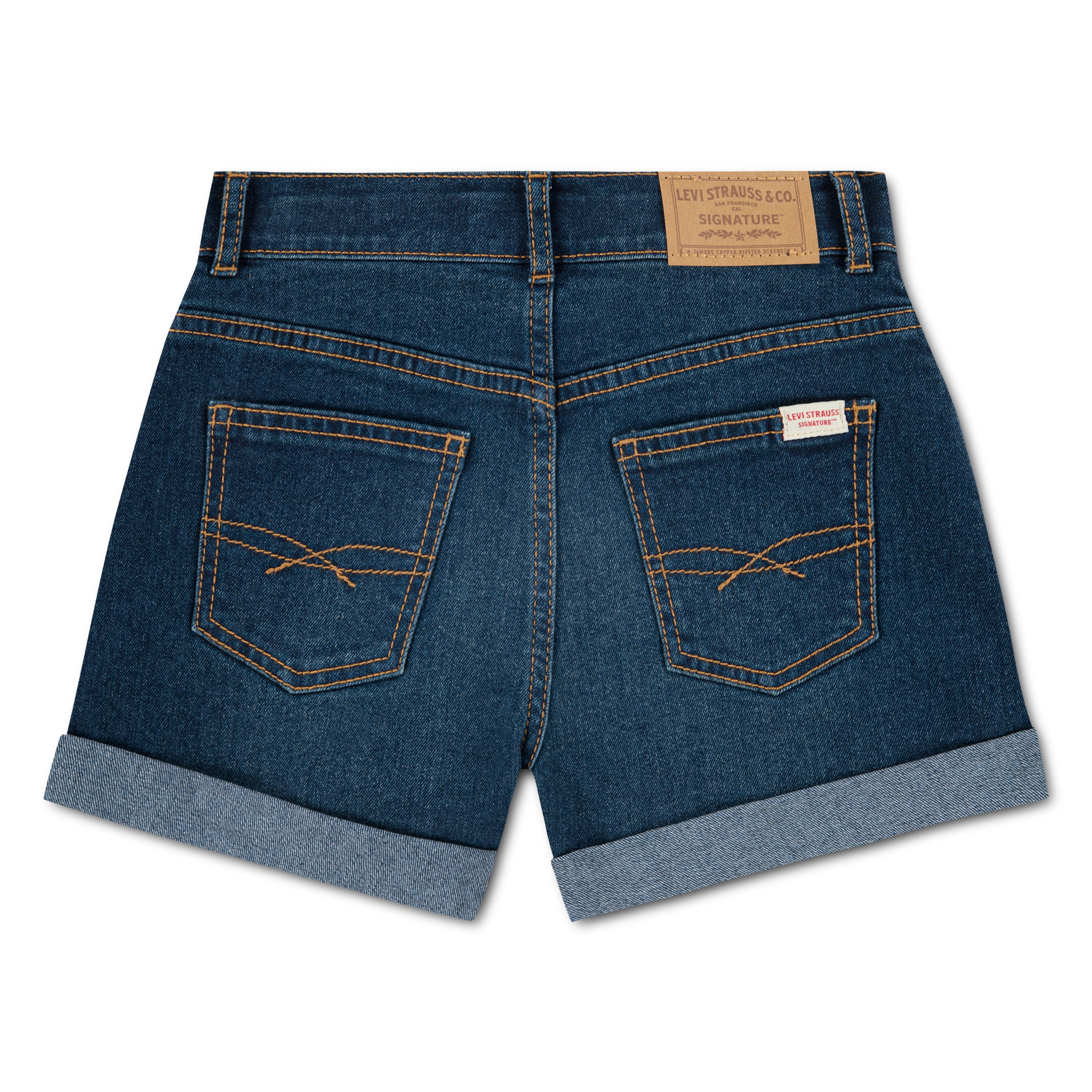 Levi Strauss Signature Girls High Rise Mom Denim Shorts, Sizes 5-18