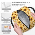 thumbnail image 5 of Vsdgher Insulated Lunch Bag Simple Bento Cooler Bag Lunch Tote Bag , Suitable for picnics, school, work (Brown Leaf Pattern Sunflower Print ), 5 of 5