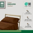 thumbnail image 4 of THREAD SPREAD 100% Organic Cotton Sheets Twin Sheets - Percale Weave Cotton Sheets Twin Size (3 PC, Brown), Soft Cooling Hotel Sheet Set, 4 of 7