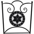 thumbnail image 3 of vidaXL 3 Piece Bistro Set Ceramic Tile Black and White, 3 of 5