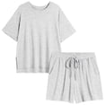 thumbnail image 6 of SUNBS 2 Piece Lounge Set for Women Matching Sets Oversized Top and Shorts Sweatsuit Travel Airport Outfit, 6 of 10