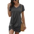 thumbnail image 1 of Robe T-Shirt Courte d'Été pour Femmes, Mini Robe de Plage Décontractée, 1 of 4
